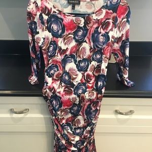 Isabella Oliver Rose Print Maternity Dress